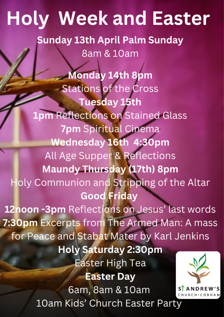 Holy Week and Easter Services at St Andrew's