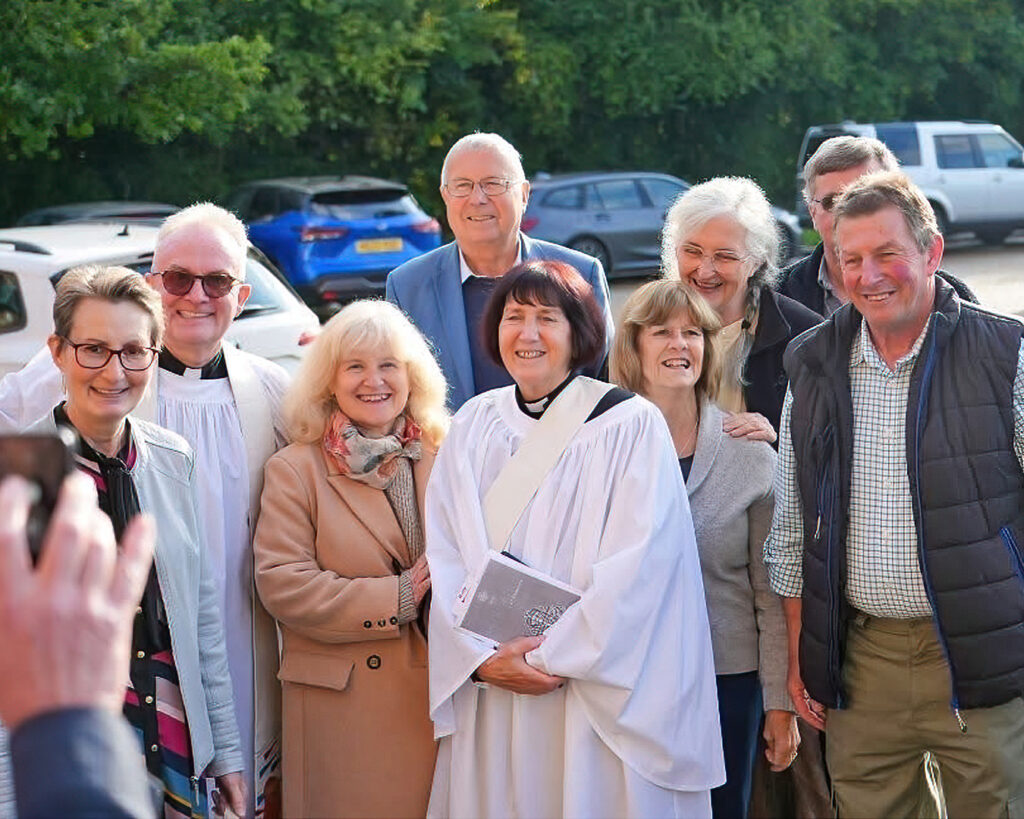 Group of parishioners with newly Ordained Deacon, Revd Kelly Morris