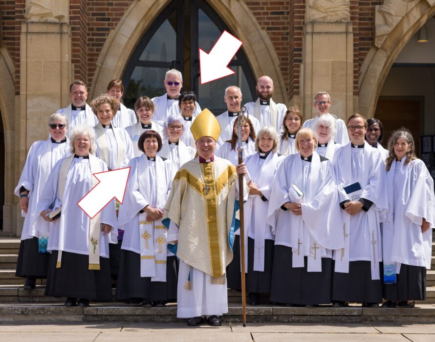 Newly Ordained group outside Guildford Cathedral